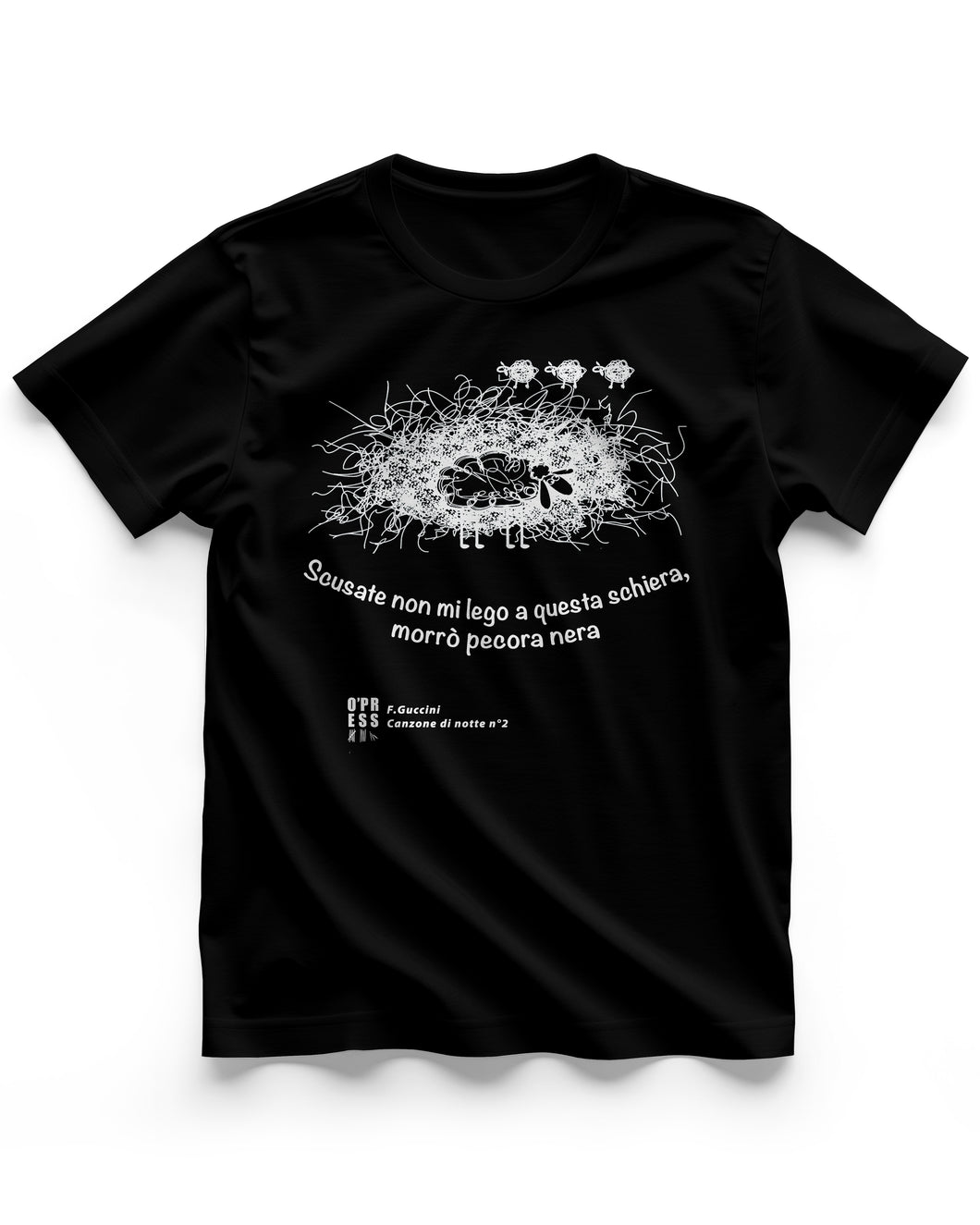 t-shirt CANZONE DI NOTTE / Guccini / FAIR TRADE - Canzoni oltre le sbarre