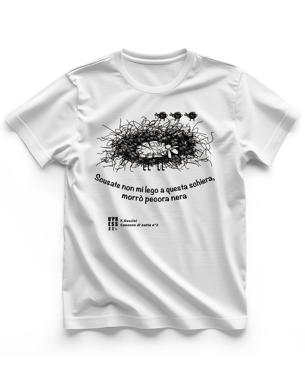 t-shirt CANZONE DI NOTTE / Guccini / BIO - Canzoni oltre le sbarre