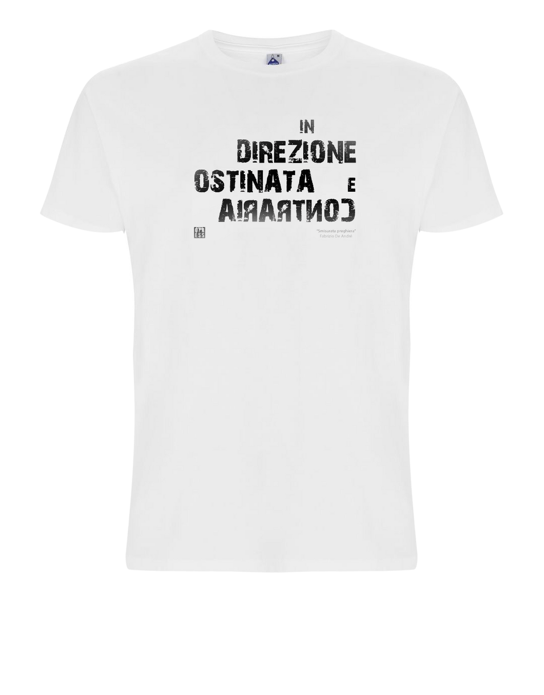 t-shirt SMISURATA PREGHIERA/ Fabrizio De André / BIO - Canzoni oltre le sbarre