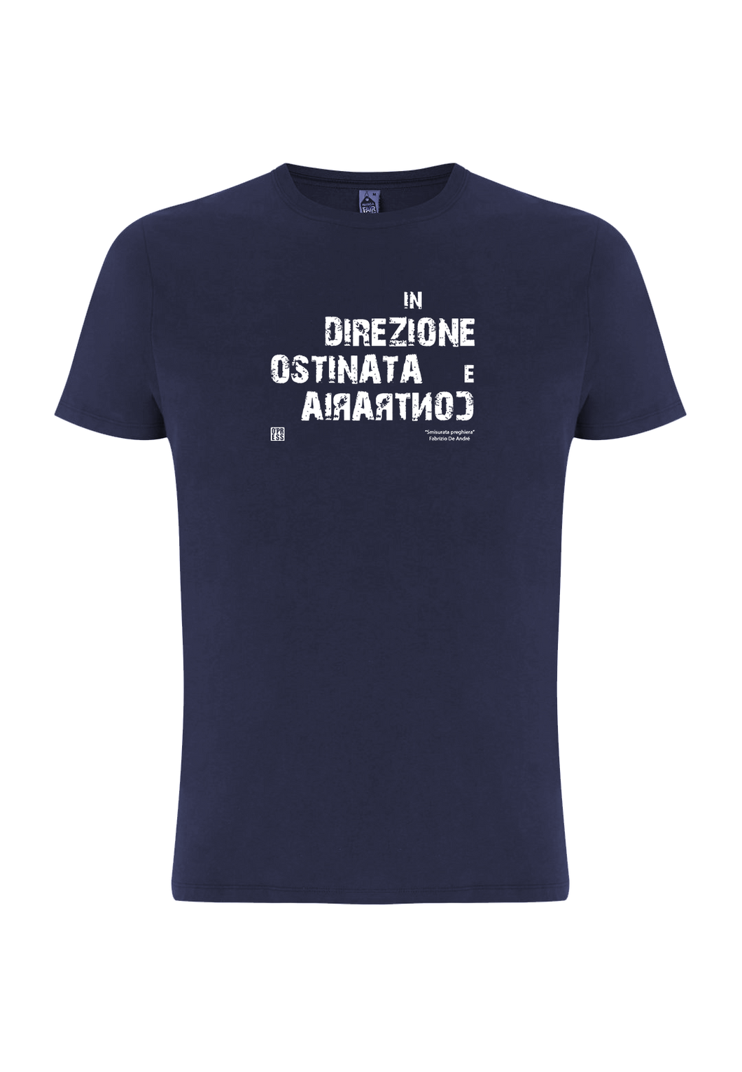 t-shirt SMISURATA PREGHIERA / Fabrizio De André / BIO - Canzoni oltre le sbarre