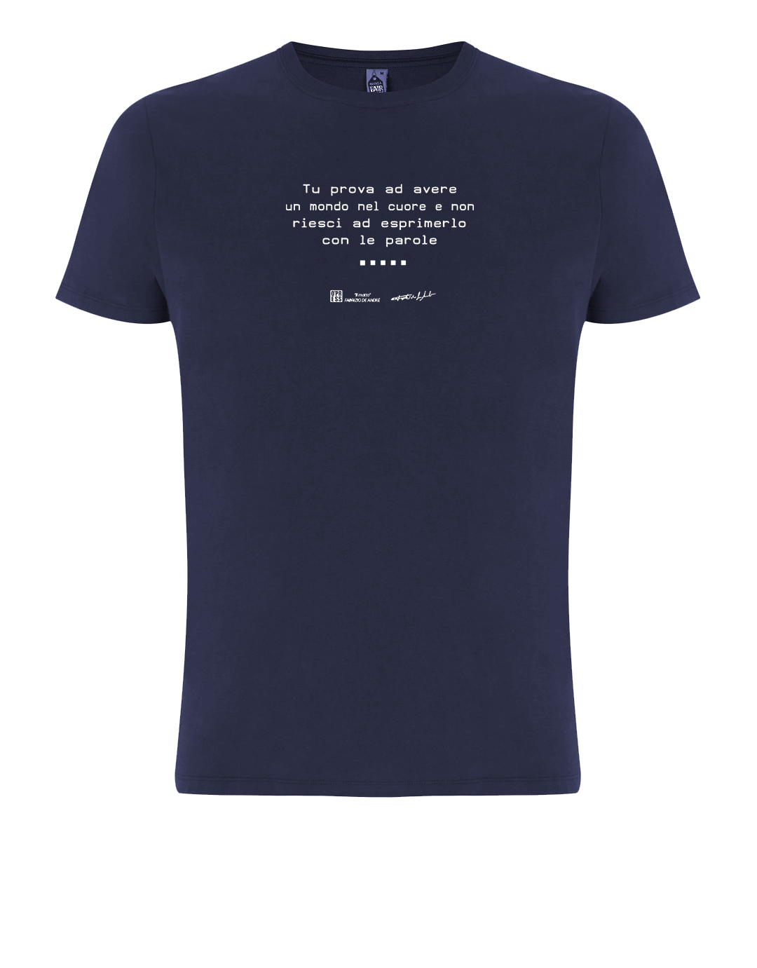 t shirt UN MATTO Fabrizio De Andre FAIR TRADE Canzoni oltre le sbarre