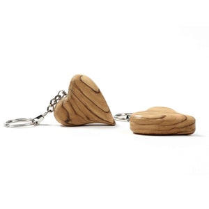 Portachiavi cuore in legno di ulivo | COD. 40002027